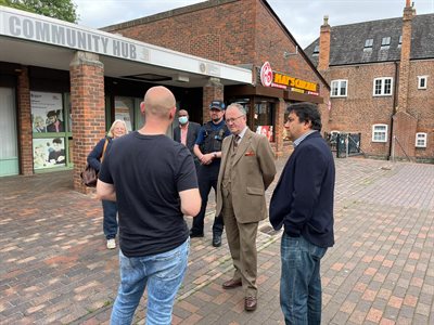 Outside the Community Hub