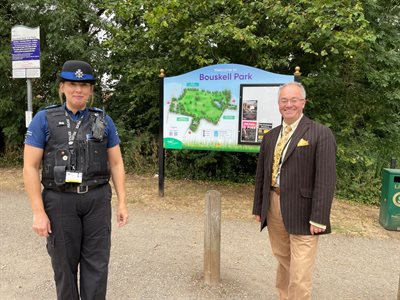 PCSO Sarah Eastwood and Rupert Matthews