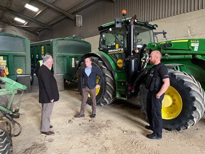 A discussion about farm machinery