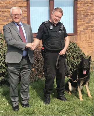 LWB and Police Dog Fitz and handler PC Michael Wignall