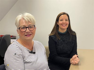Councillor Kate Walker with Hannah Surtees Deput Parish Manager