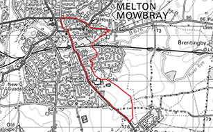 Melton Mowbray Map Thumbnail