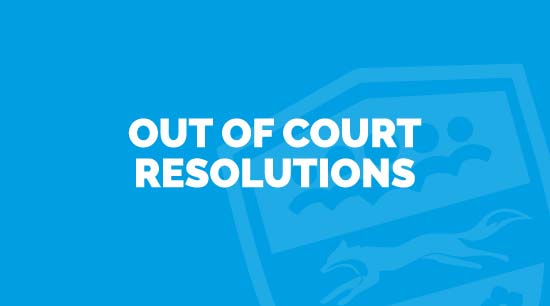 Out of Court Resolutions